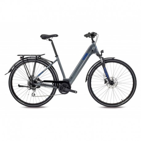 BH Atom City Wave Electric Hybrid Bike Shimano Acera 8S 500 Wh 700 mm Plata Grey Blue