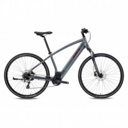 BH Atom Cross Electric Hybrid Bike Shimano Acera 8S 500 Wh 700 mm Plata Grey